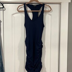Express navy ruched tank Dress‎ small